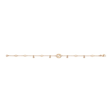 BRACCIALE ORO ROSA DIAMANTI DONNA GUCCI INTERLOCKING G