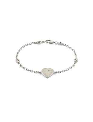 BRACCIALE HEART IN ARGENTO DONNA GUCCI INTERLOCKING G YBA645546003017 Gucci