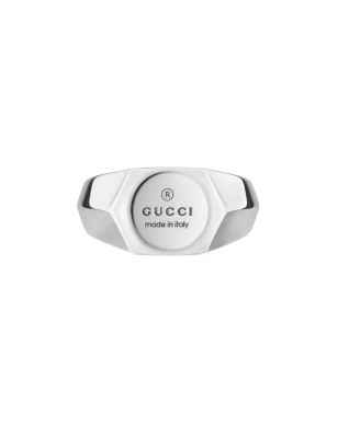 ANELLO IN ARGENTO MISURA 13 UOMO-DONNA GUCCI TRADEMARK YBC779162001013 GUCCI