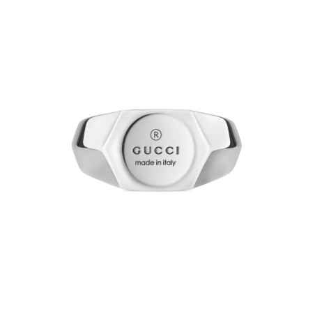 ANELLO IN ARGENTO MISURA 13 UOMO-DONNA GUCCI TRADEMARK YBC779162001013 GUCCI