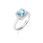 ANELLO LADY ACQUAMARINA REGOLABILE MIS.10-14 DONNA AMEN 