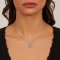 COLLANA LADY CON ACQUAMARINA E ZIRCONI BIANCHI DONNA AMEN 