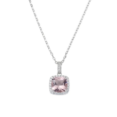 COLLANA LADY CON MORGANITE E ZIRCONI BIANCHI DONNA AMEN  CLQUABBMOZ AMEN