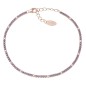 BRACCIALE TENNISMANIA ROSE' ZIRCONI VIOLA E BIANCHI AMEN