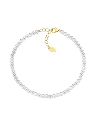 BRACCIALE CON PERLE DI CRISTALLO 3MM DONNA AMEN 