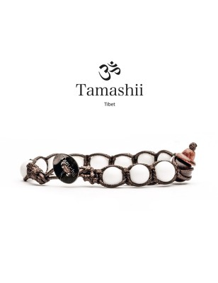 BRACCIALE AGATA BIANCA UOMO-DONNA TAMASHII 1 GIRO