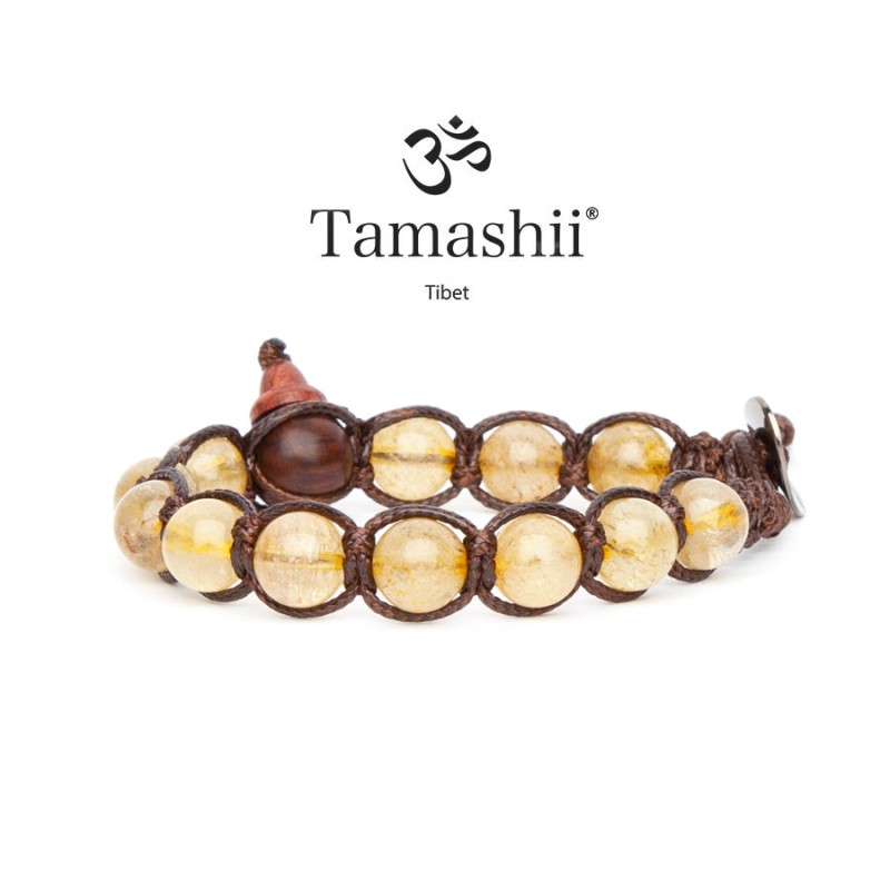 BRACCIALE CITRINO UOMO-DONNA TAMASHII 8 MM