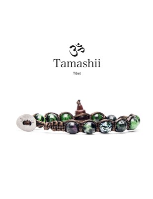 BRACCIALE ZOISITE - RUBINO UOMO-DONNA TAMASHII 8 MM