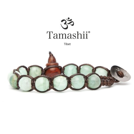 BRACCIALE GREEN QUARTZ UOMO-DONNA TAMASHII 1 GIRO