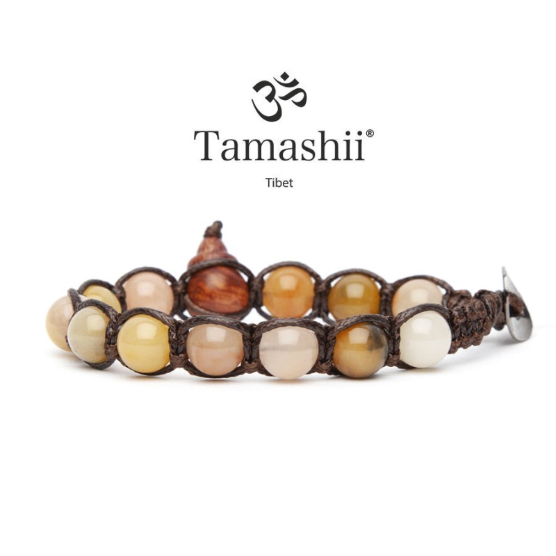 BRACCIALE GOLD SILK JADE UOMO-DONNA TAMASHII 1 GIRO