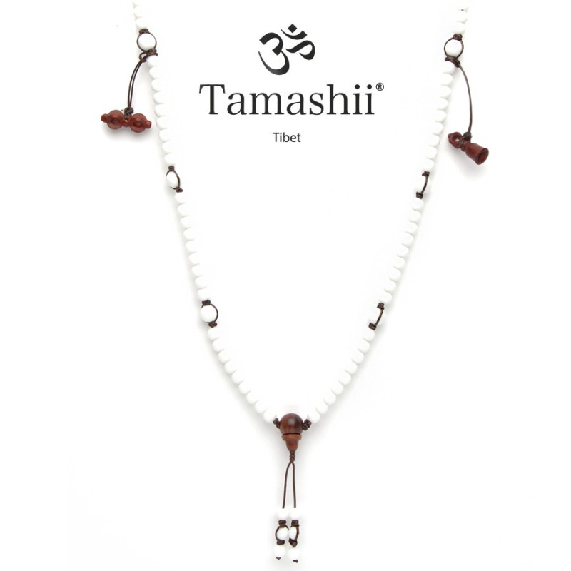 COLLANA AGATA BIANCA UOMO-DONNA TAMASHII LUNGHE