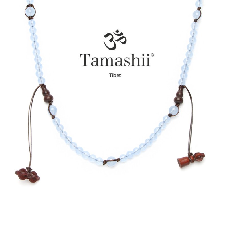 COLLANA AGATA AZZURRA UOMO-DONNA TAMASHII MUDRA CORTO