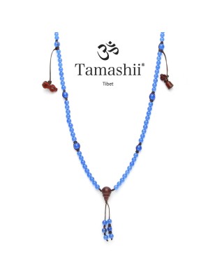 COLLANA AGATA BLU UOMO-DONNA TAMASHII MUDRA