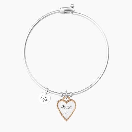 BRACCIALE CUORE AMICA SEI UNICA DONNA KIDULT LOVE