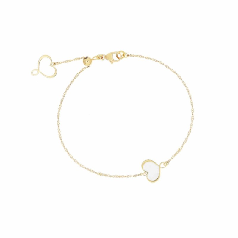 BRACCIALE CUORE BIANCO DONNA MAMAN ET SOPHIE LOGO