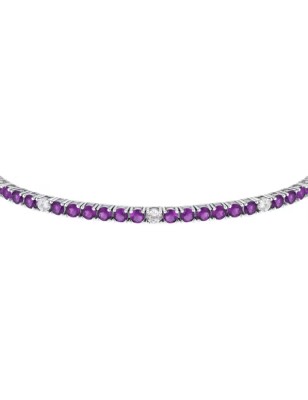 BRACCIALE TENNIS ZIRCONI VIOLA E BIANCHI DONNA MORELLATO 