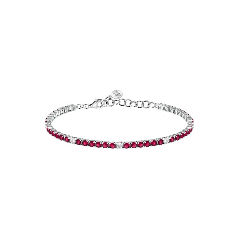 BRACCIALE TENNIS ZIRCONI ROSSI E BIANCHI DONNA MORELLATO 