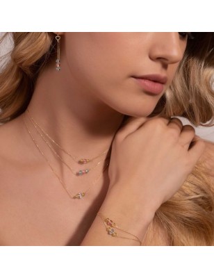 GIROCOLLO 18KT APATITE E TOPAZIO ROSA MAMAN ET SOPHIE GCSSO2AP1TR MAMAN ET SOPHIE