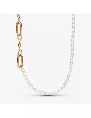 COLLANA MAGLIA LINK SMALL E PERLE DONNA PANDORA 