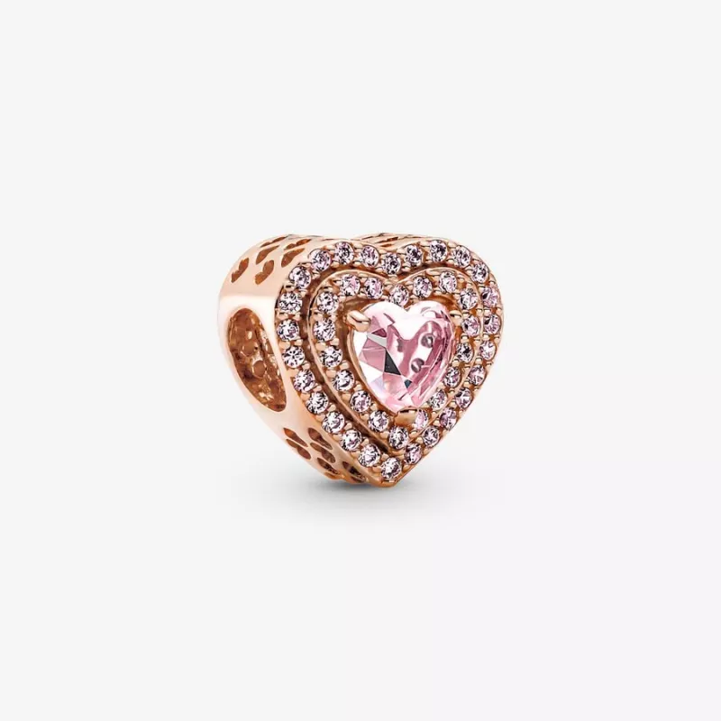 CHARM CUORE PIETRE ROSA PANDORA