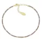 BRACCIALE TENNISMANIA DORATO ZIRCONI VIOLA E BIANCHI DONNA AMEN