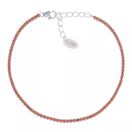 BRACCIALE TENNISMANIA ZIRCONI ARANCIONI DONNA AMEN 