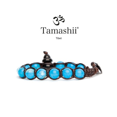 BRACCIALE AGATA TIBET SKY SHUNGITE TAMASHII 1 GIRO