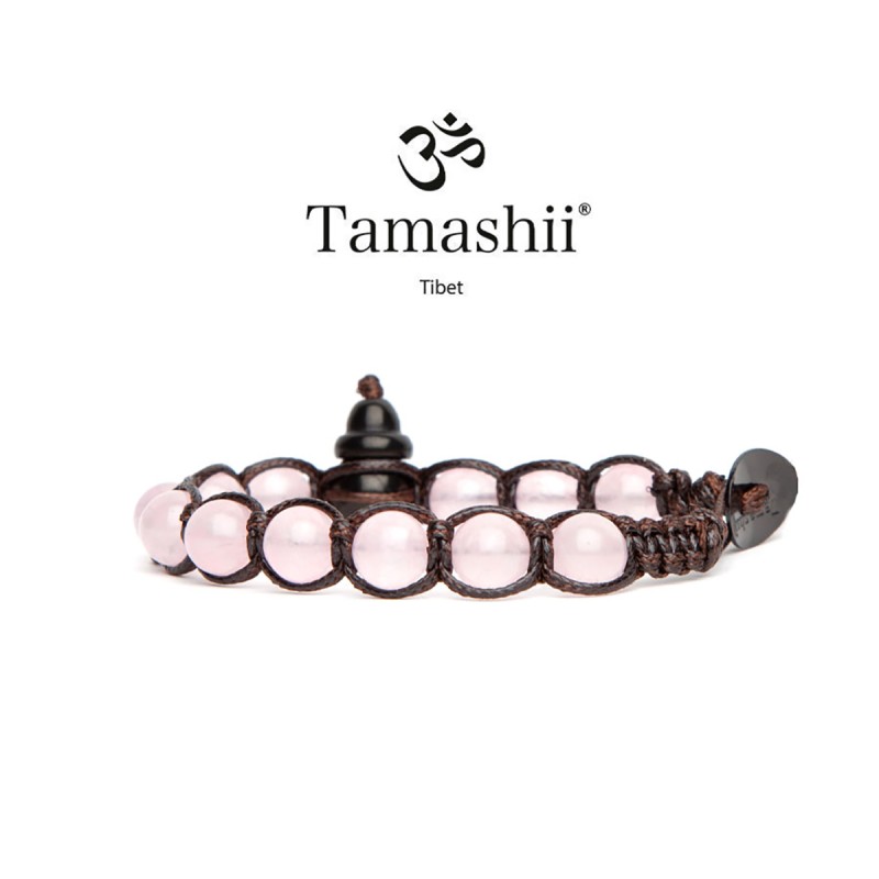 BRACCIALE GIADA ROSA SHUNGITE TAMASHII 1 GIRO