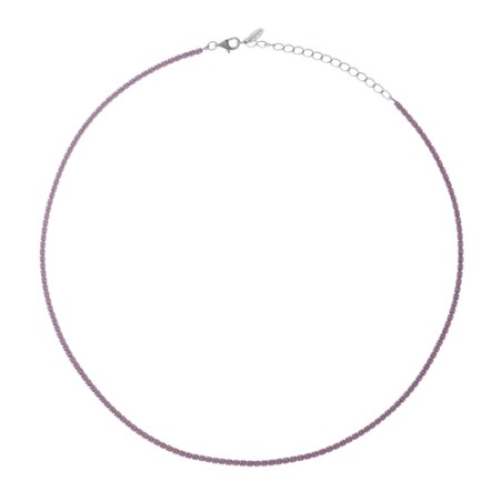 COLLANA TENNISMANIA ARGENTO E ZIRCONI ROSA AMEN