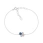 BRACCIALE QUADRICUORE ZIRCONI BIANCHI E BLU DONNA AMEN 