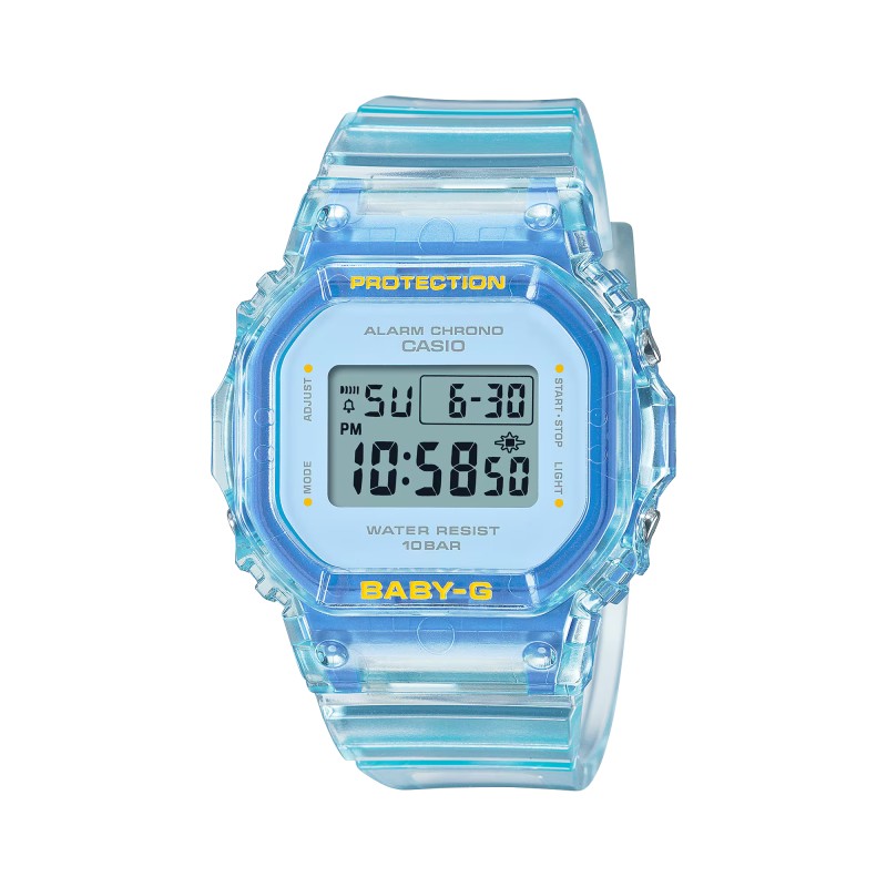 OROLOGIO AZZURRO TRASPARENTE BAMBINO CASIO BABY-G