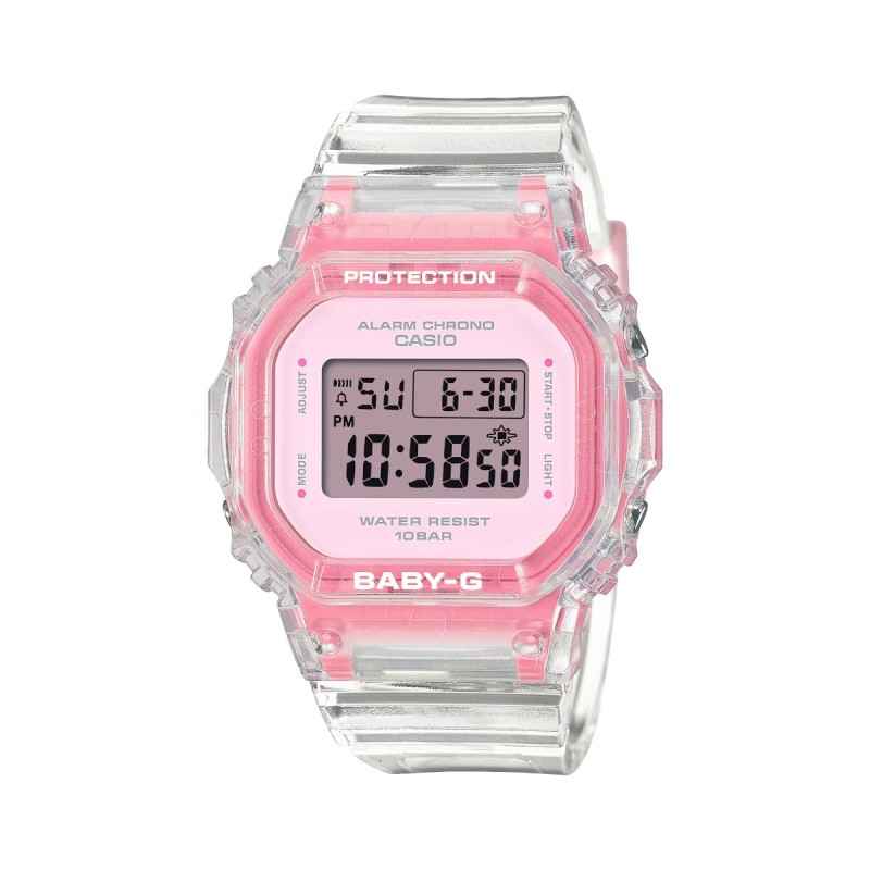 OROLOGIO ROSA TRASPARENTE BAMBINO CASIO BABY-G