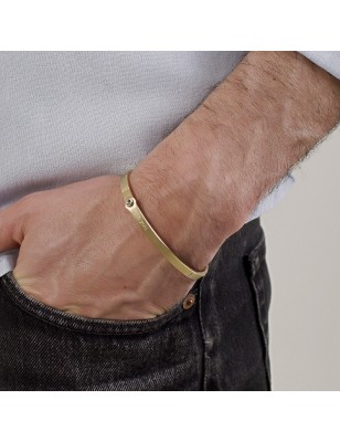 BRACCIALE RIGIDO WITH YOU PVD COLOR ORO UOMO BROSWAY 