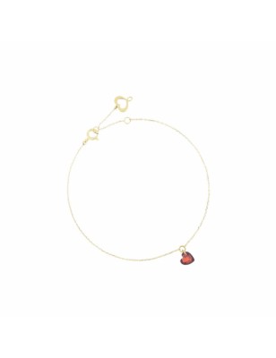 BRACCIALE 18KT CUORE NUDO ROSSO DONNA MAMAN ET SOPHIE 