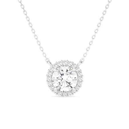 COLLANA ORO BIANCO DIAMANTI COLTIVATI DONNA AMA 