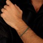 BRACCIALE ACCIAIO AGATA VERDE PIETRE UOMO MORELLATO 