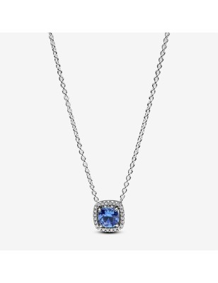 COLLANA PUNTO LUCE QUADRATO BLU DONNA PANDORA TIMELESS