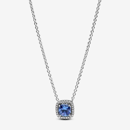 COLLANA PUNTO LUCE QUADRATO BLU DONNA PANDORA TIMELESS