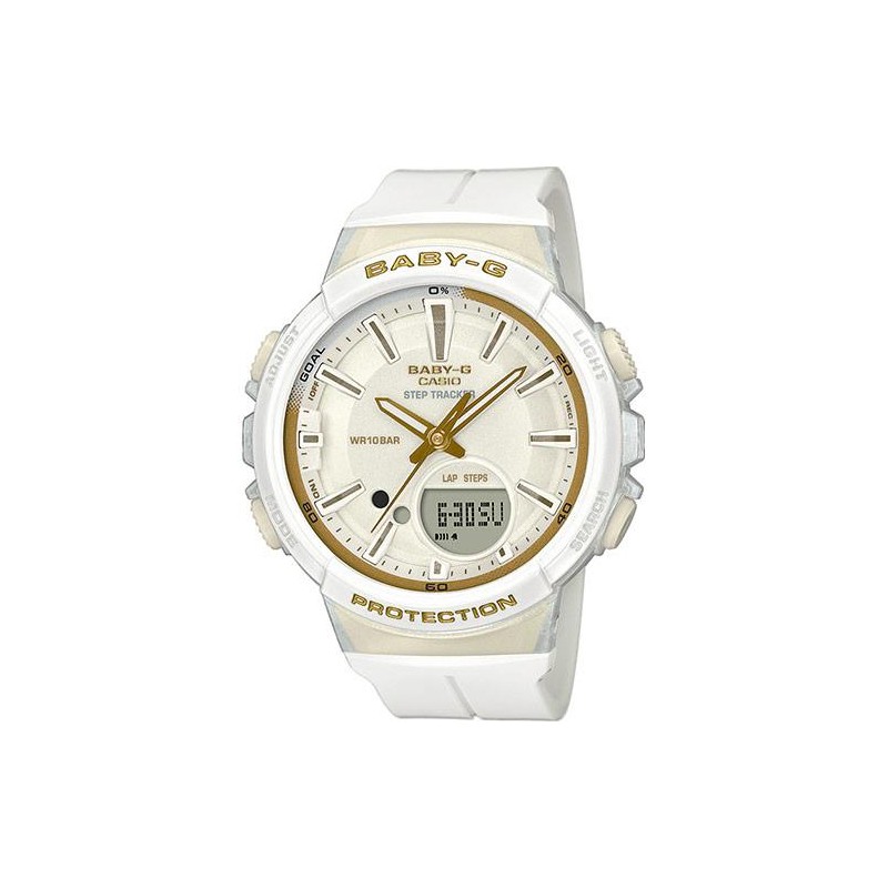 OROLOGIO IN RESINA BIANCO E ORO BAMBINO CASIO BABY-G