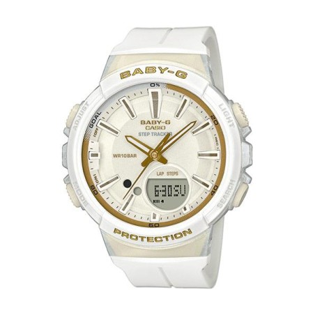 OROLOGIO IN RESINA BIANCO E ORO BAMBINO CASIO BABY-G