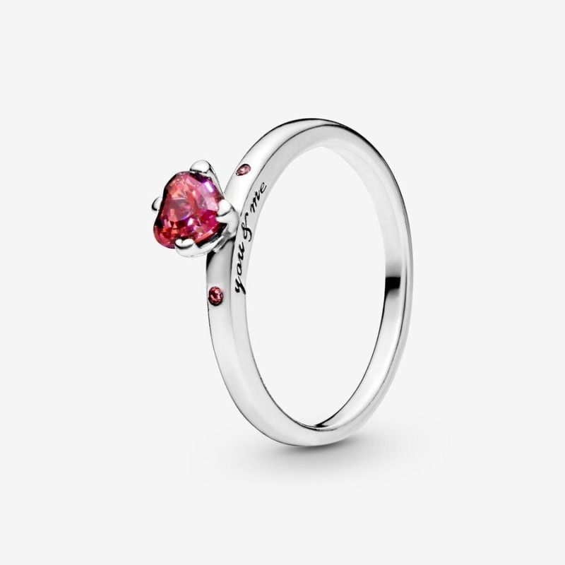 ANELLO SOLITARIO ROSSO MIS.58 DONNA PANDORA 