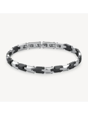 BRACCIALE SEMIRIGIDO BACKLINER FINITURA RUTENIO UOMO BROSWAY 