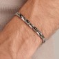 BRACCIALE SEMIRIGIDO BACKLINER FINITURA RUTENIO UOMO BROSWAY 