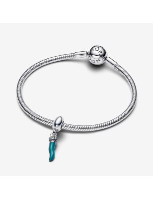 CHARM PENDENTE CORNINO PORTAFORTUNA TURCHESE DONNA PANDORA MOMENTS