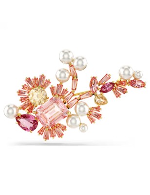 SPILLA GEMA CRYSTAL PEARL FIORE ROSA DONNA SWAROVSKI 