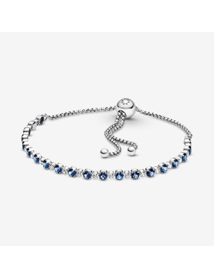 BRACCIALE TENNIS BLU CHIUSURA REGOLABILE DONNA PANDORA