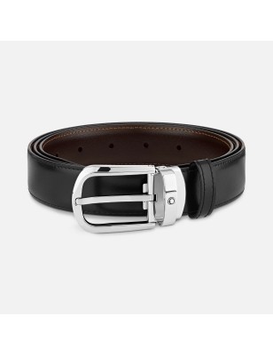 CINTURA PELLE NERA MARRONE UOMO MONTBLANC MEISTERSTUCK