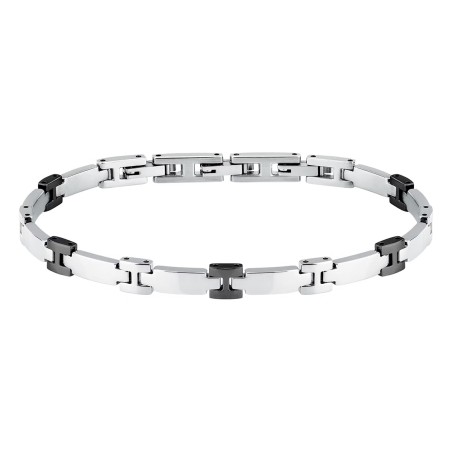 BRACCIALE ACCIAIO PARTICOLARI PVD NERO MOTOWN UOMO MORELLATO 