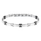 BRACCIALE ACCIAIO PARTICOLARI PVD NERO MOTOWN UOMO MORELLATO 