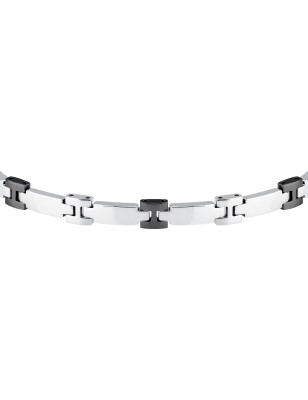 BRACCIALE ACCIAIO PARTICOLARI PVD NERO MOTOWN UOMO MORELLATO 